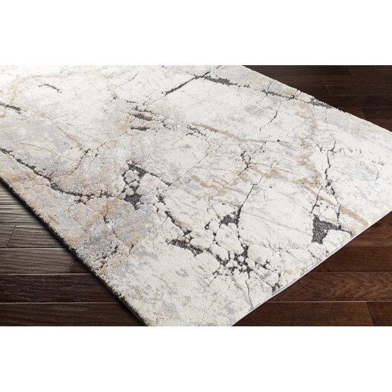 Steelside™ Amrita Performance Gray/Cream/Brown Rug & Reviews | Wayfair